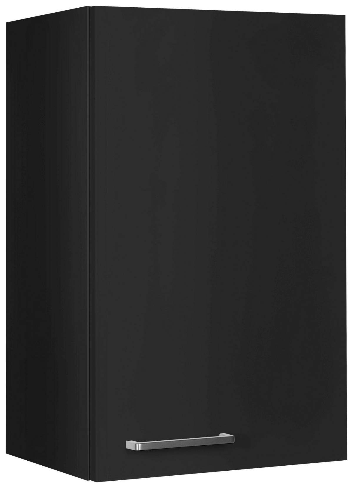 KÜCHENOBERSCHRANK 45/72/35 cm  in Schwarz  - Edelstahlfarben/Schwarz, MODERN, Holzwerkstoff (45/72/35cm) - Nobilia