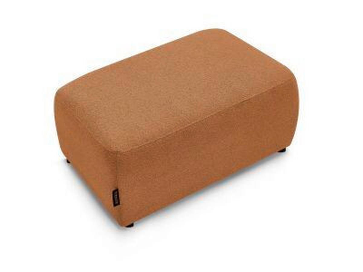 HOCKER ATILLA Flachgewebe Orange  - Schwarz/Orange, MODERN, Kunststoff/Textil (92/44/48cm)
