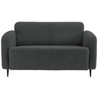 2-SITZER-SOFA Teddystoff Anthrazit  - Anthrazit/Schwarz, MODERN, Textil/Metall (140/76/90cm) - Livetastic
