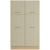 WÄSCHESCHRANK 120/206,2/58 cm Eichefarben, Salbeigrün  - Salbeigrün/Eichefarben, Basics, Holzwerkstoff/Metall (120/206,2/58cm) - Impuls