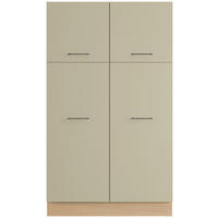 WÄSCHESCHRANK 120/206,2/58 cm Eichefarben, Salbeigrün  - Salbeigrün/Eichefarben, Basics, Holzwerkstoff/Metall (120/206,2/58cm) - Impuls