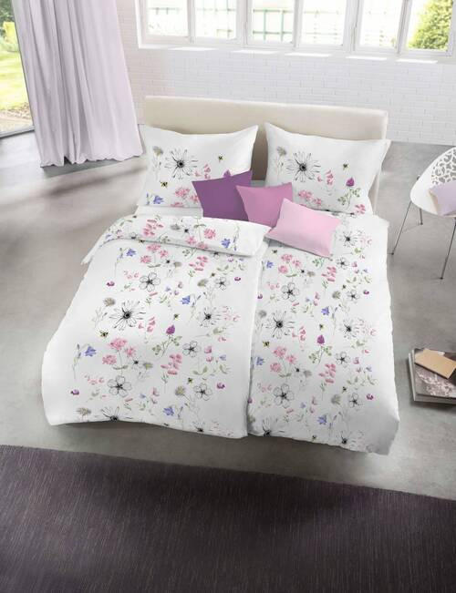 BETTWÄSCHE milano Satin 135/200 cm  - Lila, ROMANTIK / LANDHAUS, Textil (135/200cm) - Fleuresse
