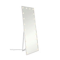 STANDSPIEGEL 50/155/4,5 cm  - Weiß, MODERN, Glas/Metall (50/155/4,5cm)