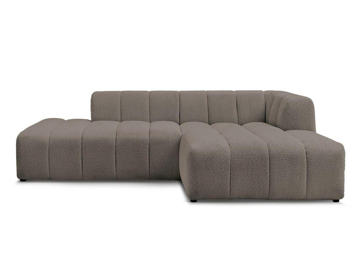 ECKSOFA  ANNECY Taupe Bouclé  - Taupe/Schwarz, MODERN, Kunststoff/Textil (262/170cm)
