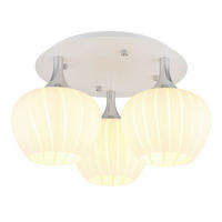 DECKENLEUCHTE  45/25,5 cm    - Chromfarben/Opal, KONVENTIONELL, Glas/Metall (45/25,5cm) - Globo