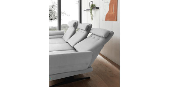 ECKSOFA  in Flachgewebe Creme  176-217/279-327 cm  - Creme/Schwarz, Design, Textil/Metall (176-217/279-327cm) - Dieter Knoll