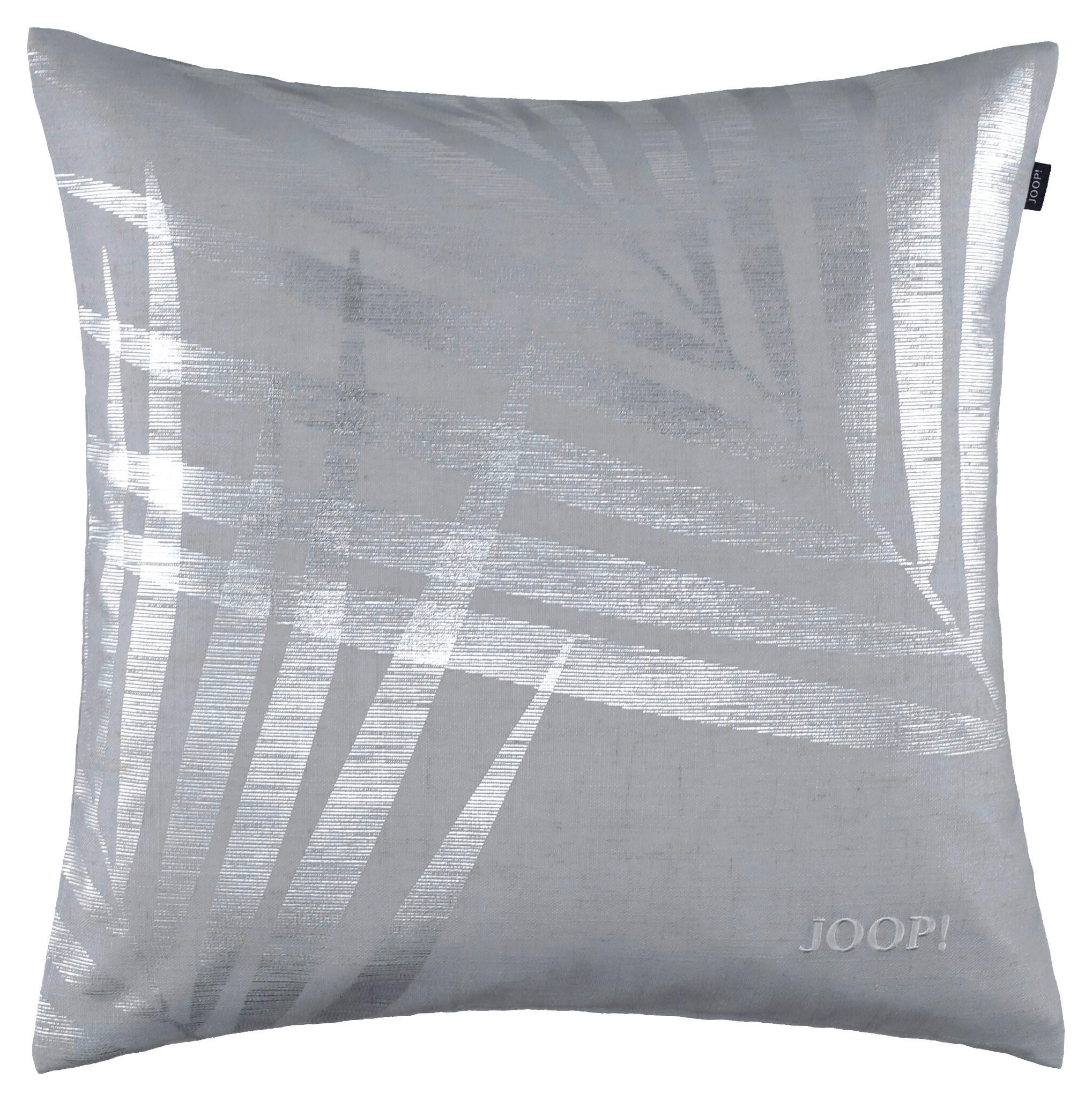 KISSENHÜLLE J!Fine-Leaf 50/50 cm  - Anthrazit/Silberfarben, Basics, Textil (50/50cm) - Joop!