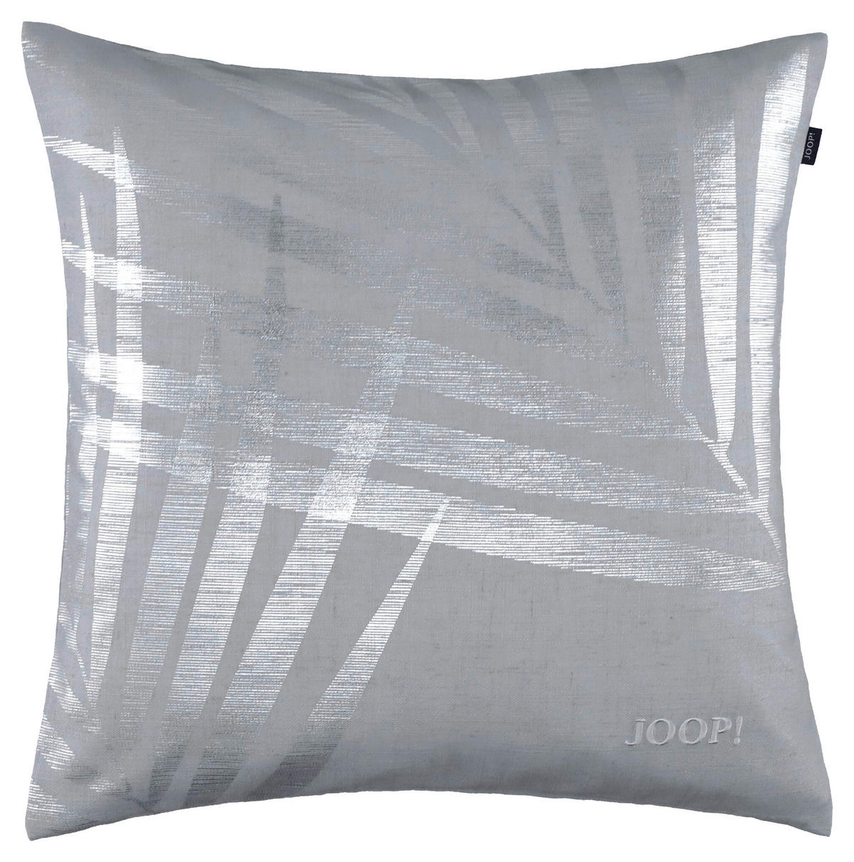 KISSENHÜLLE J!Fine-Leaf 50/50 cm  - Anthrazit/Silberfarben, Basics, Textil (50/50cm) - Joop!