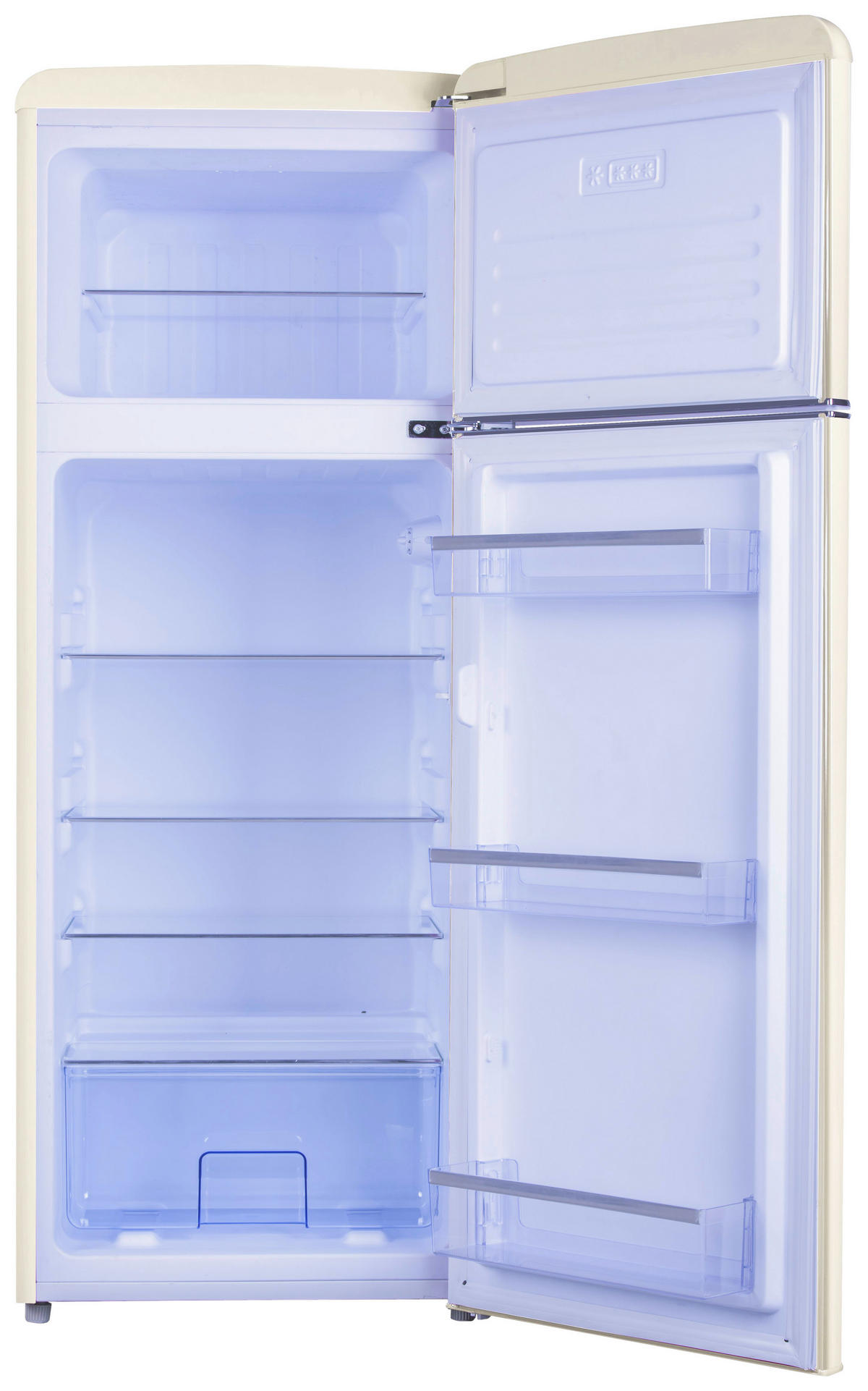 KÜHL-GEFRIER-KOMBINATION KGC15635B  - Beige, Basics, Metall (55/144/61,5cm) - Amica