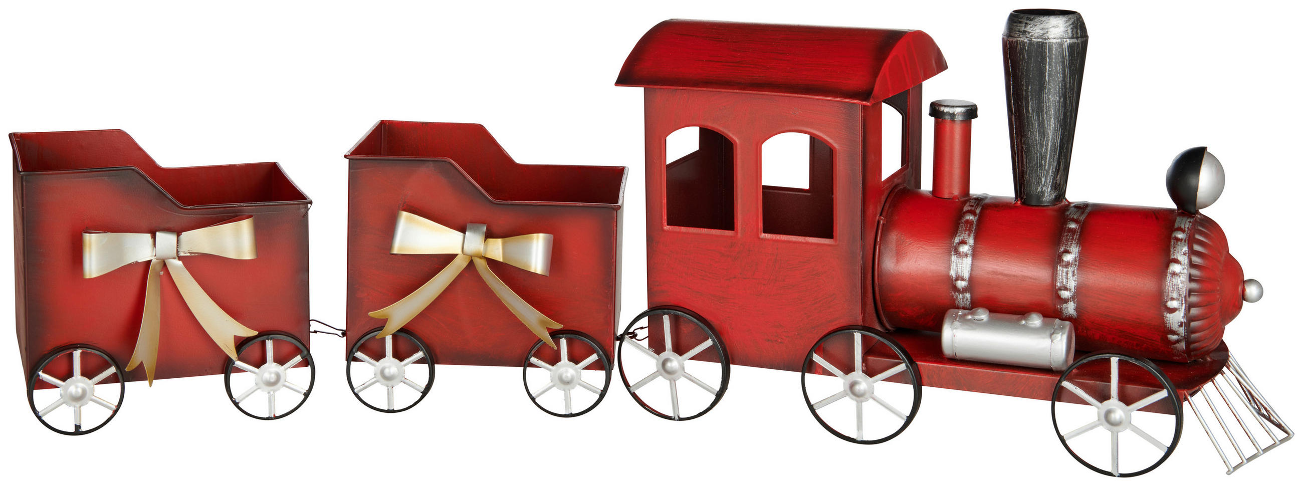 WEIHNACHTSFIGUR  - Rot/Silberfarben, Design, Metall (89,41cm) - X-Mas