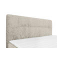 BOXSPRINGBETT 160/200 cm,  in Beige, Topper, H2 + H2 = mittel  - Beige/Schwarz, Design, Textil/Metall (160/200cm) - Esposa