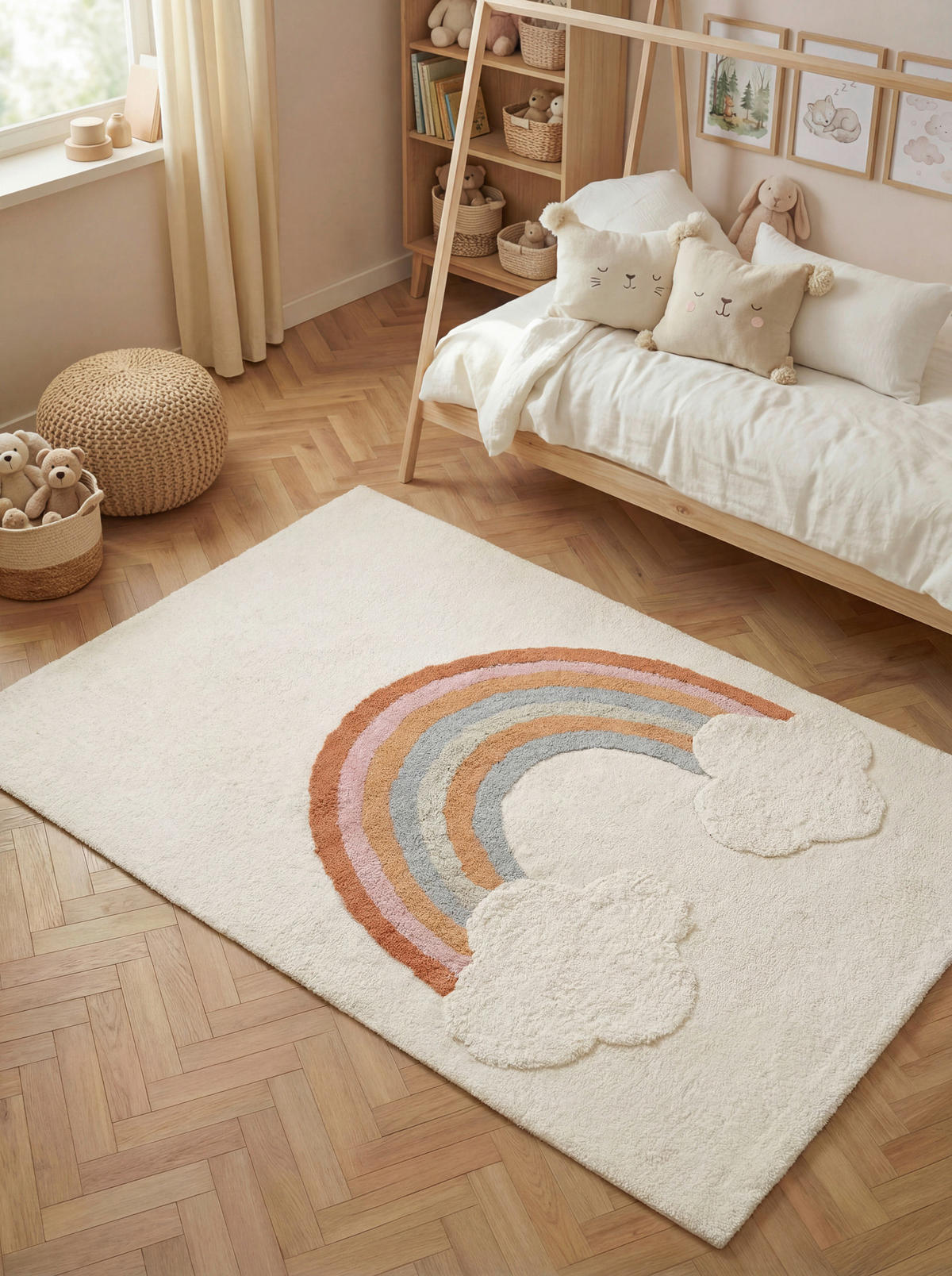 KINDERTEPPICH Snuggle Petite Melodie 140/200 cm  in Creme, Multicolor  - Multicolor/Creme, Basics, Kunststoff/Textil (140/200cm) - Hanse Home