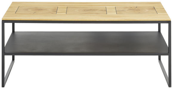COUCHTISCH in Holz 100/60/41 cm - Wildeiche/Schwarz, Design, Holz/Metall (100/60/41cm) - Johann Jakob