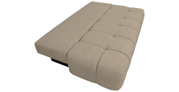 BOXSPRINGSOFA in Chenille Beige  - Beige/Schwarz, MODERN, Kunststoff/Textil (210/72/105cm) - Cantus