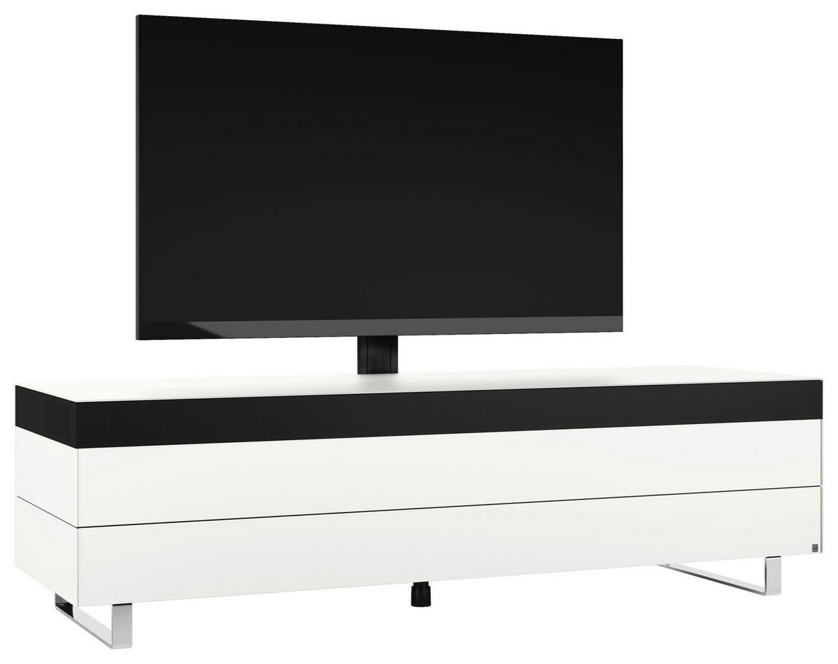 TV-ELEMENT - Chromfarben/Schwarz, MODERN, Glas/Holzwerkstoff (175,5/50,5/57,0cm) - Musterring