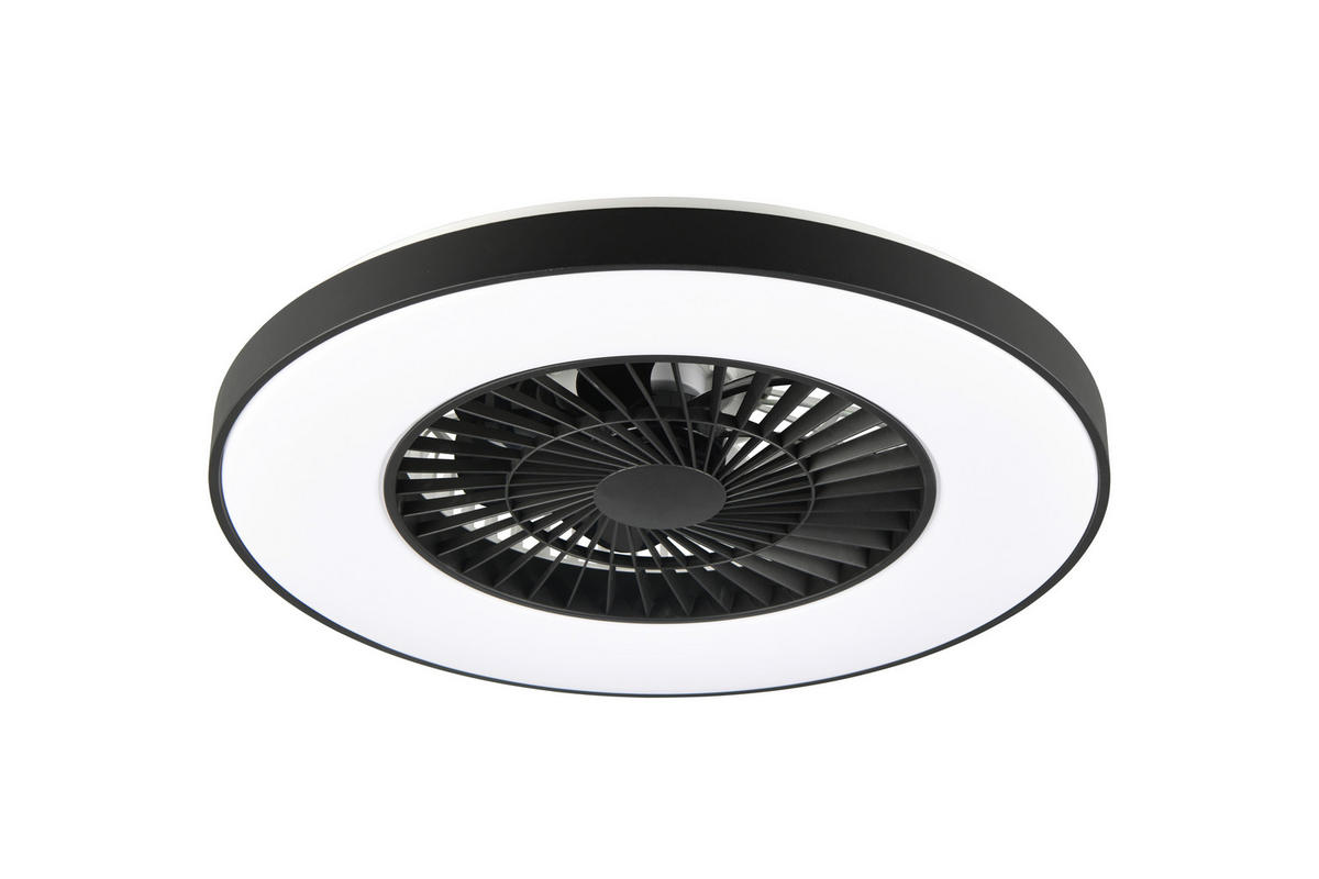 Deckenleuchte mit Ventilator 58,0/18,0 cm   - Schwarz, LIFESTYLE, Kunststoff (58,0/18,0cm)