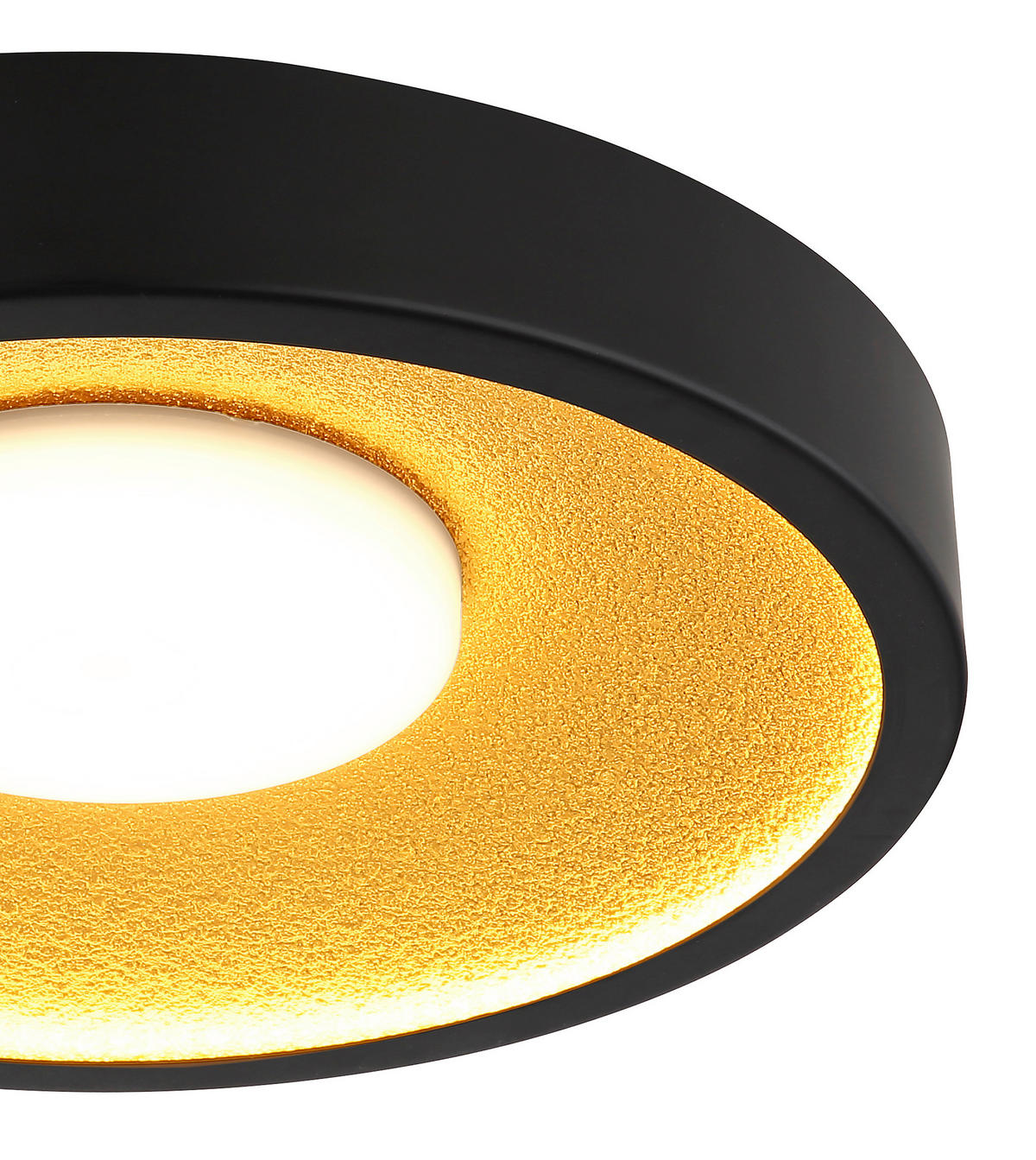 LED-DECKENLEUCHTE 40/8,7 cm   - Goldfarben/Schwarz, Design, Kunststoff/Metall (40/8,7cm) - Globo