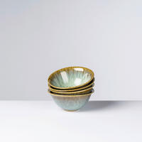 MÜSLISCHALENSET FLUSSUFER  - Braun/Grün, Basics, Keramik (14,5/6,5cm) - Gipfelstück