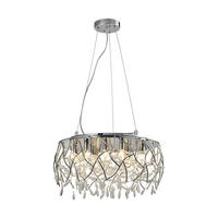 Lampă Suspendată De Cristal - culoare crom, Basics, plastic/metal (40/120/40cm)