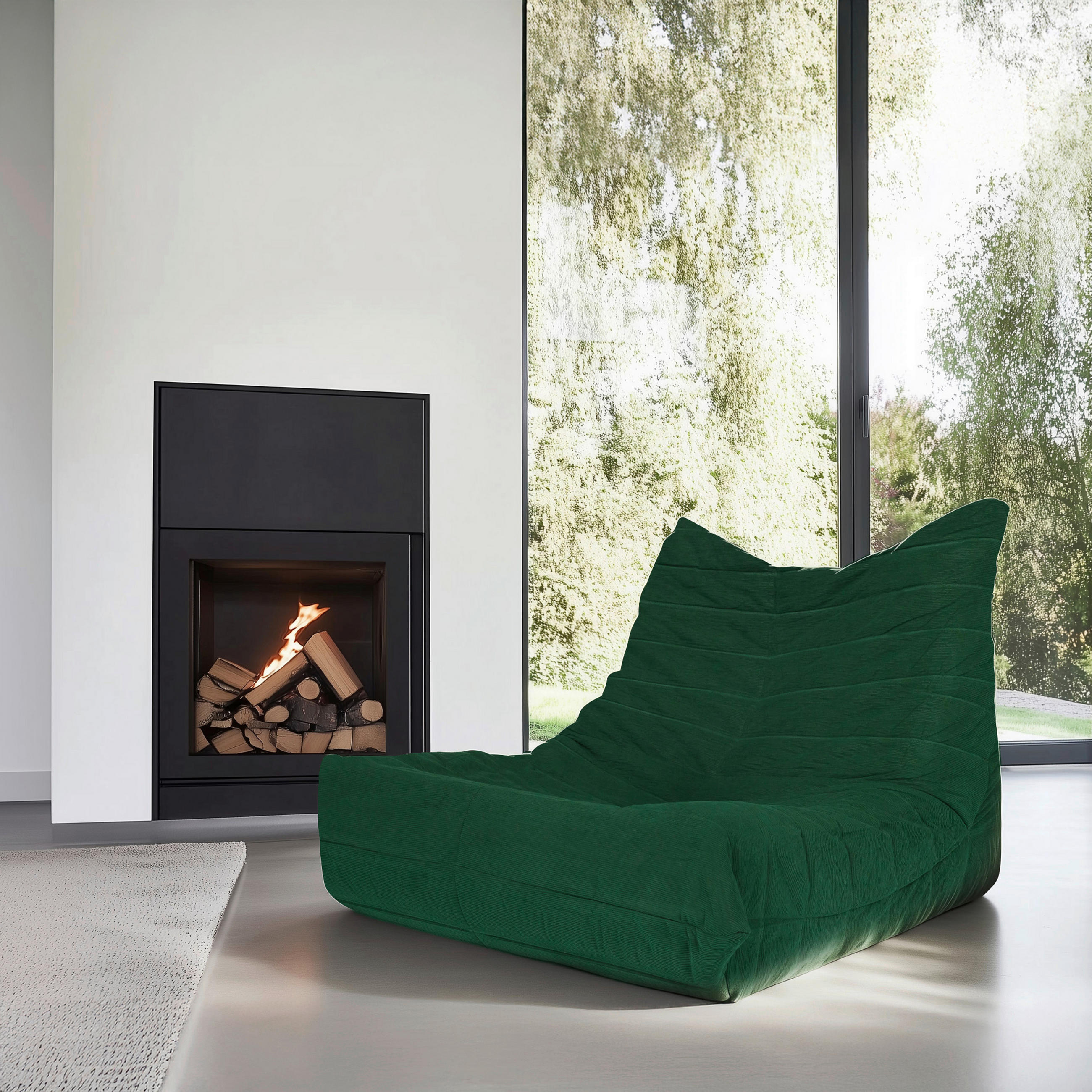 LOUNGESESSEL in Textil Grün  - Grün, MODERN, Textil (90/72/100cm) - MID.YOU