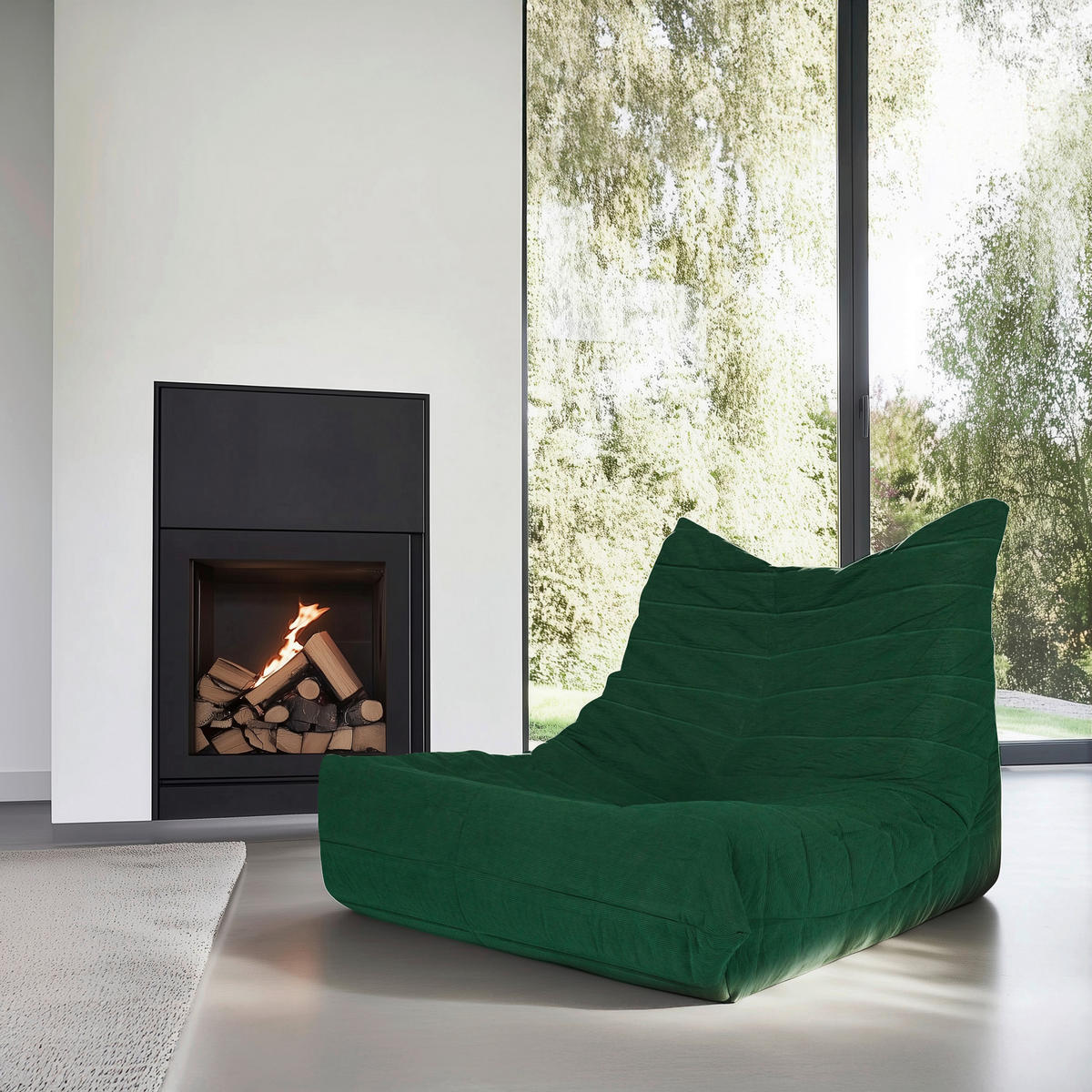 LOUNGESESSEL in Textil Grün  - Grün, MODERN, Textil (90/72/100cm) - MID.YOU