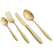 BESTECKSET 16-teilig Edelstahl - Goldfarben, Trend, Metall