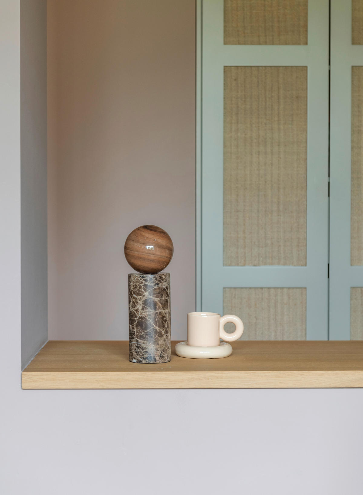 TISCHLEUCHTE - Braun, Design, Glas/Stein (12/33cm) - It's about Romi