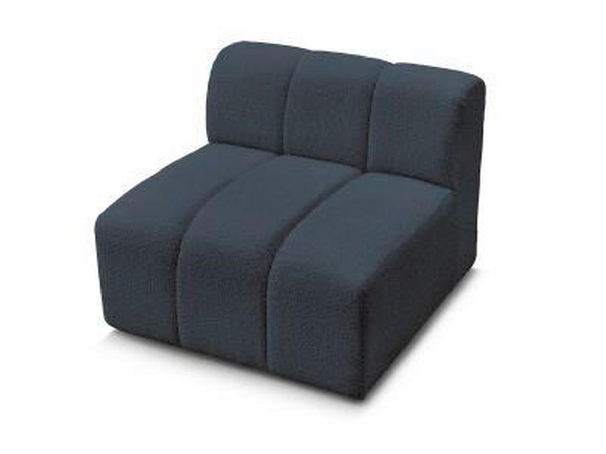 SOFAELEMENT ANNECY Bouclé Dunkelblau  - Schwarz/Dunkelblau, MODERN, Kunststoff/Textil (91/72/91cm)