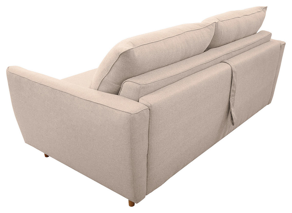 SCHLAFSOFA in Textil Rosa  - Buchefarben/Rosa, Design, Holz/Textil (195/90/102cm) - Livetastic