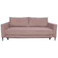 SCHLAFSOFA Cord Altrosa  - Schwarz/Altrosa, KONVENTIONELL, Textil/Metall (222/93/98cm) - Carryhome