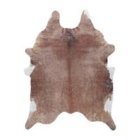 KONSTFÄLL 150/200 cm Etosha  - vit/brun, Design, läder/textil (150/200cm) - Novel