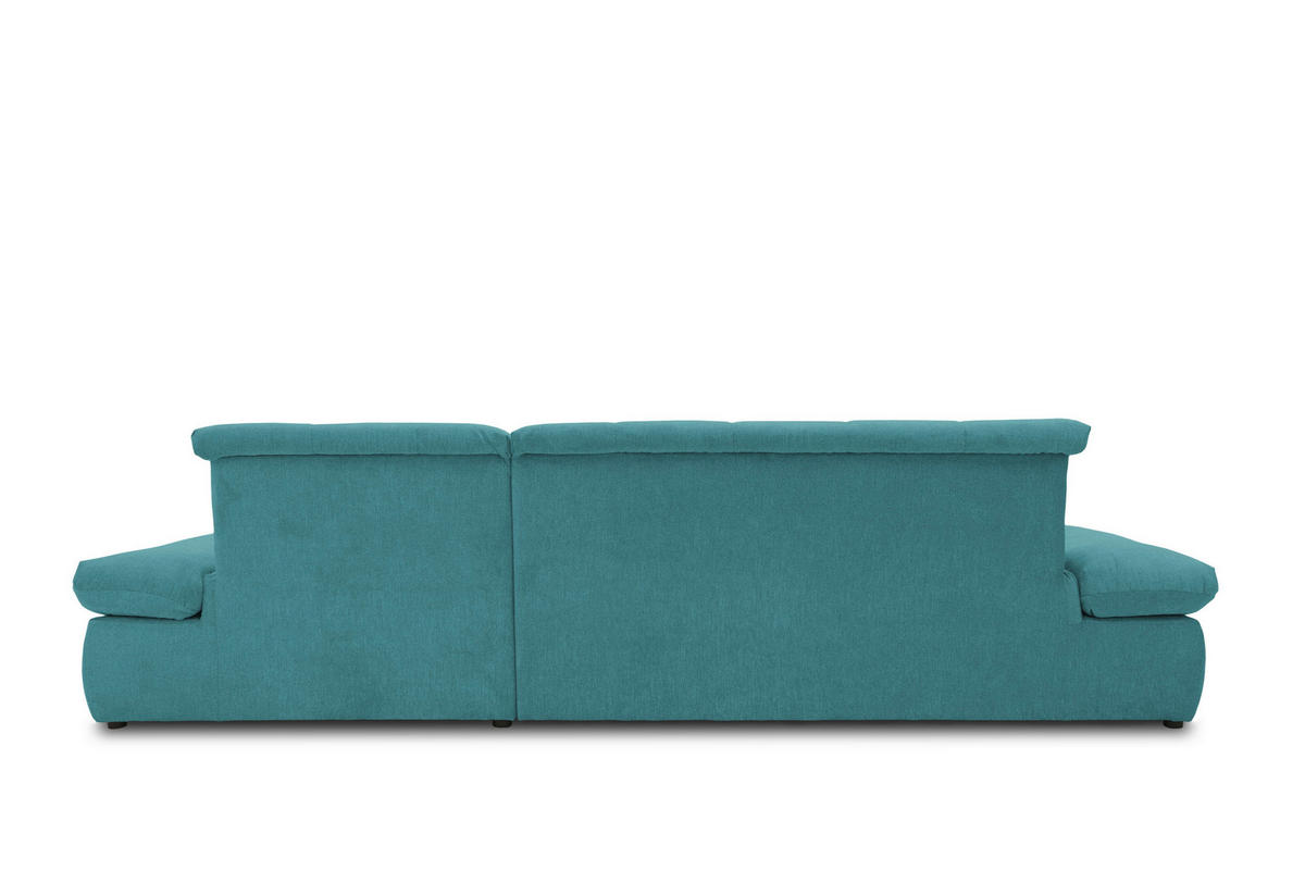 ECKSOFA MORIC - Chromfarben/Petrol, KONVENTIONELL, Textil/Metall (300/172cm) - MID.YOU