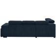 ECKSOFA  in Webstoff Dunkelblau  - Schwarz/Dunkelblau, KONVENTIONELL, Holz/Textil (244/283cm) - Carryhome