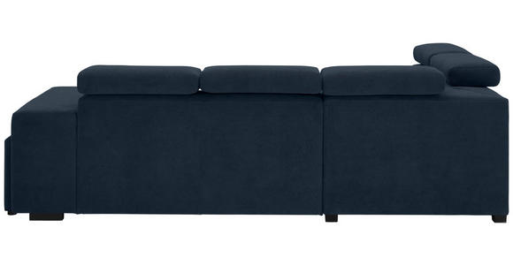 ECKSOFA  in Webstoff Dunkelblau  - Schwarz/Dunkelblau, KONVENTIONELL, Holz/Textil (244/283cm) - Carryhome