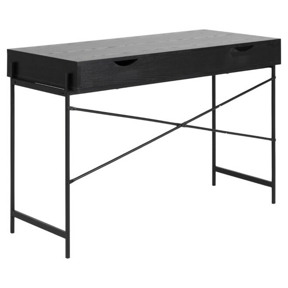 SCHREIBTISCH  in Schwarz  - Schwarz, KONVENTIONELL, Holzwerkstoff/Metall (110/50/75cm)