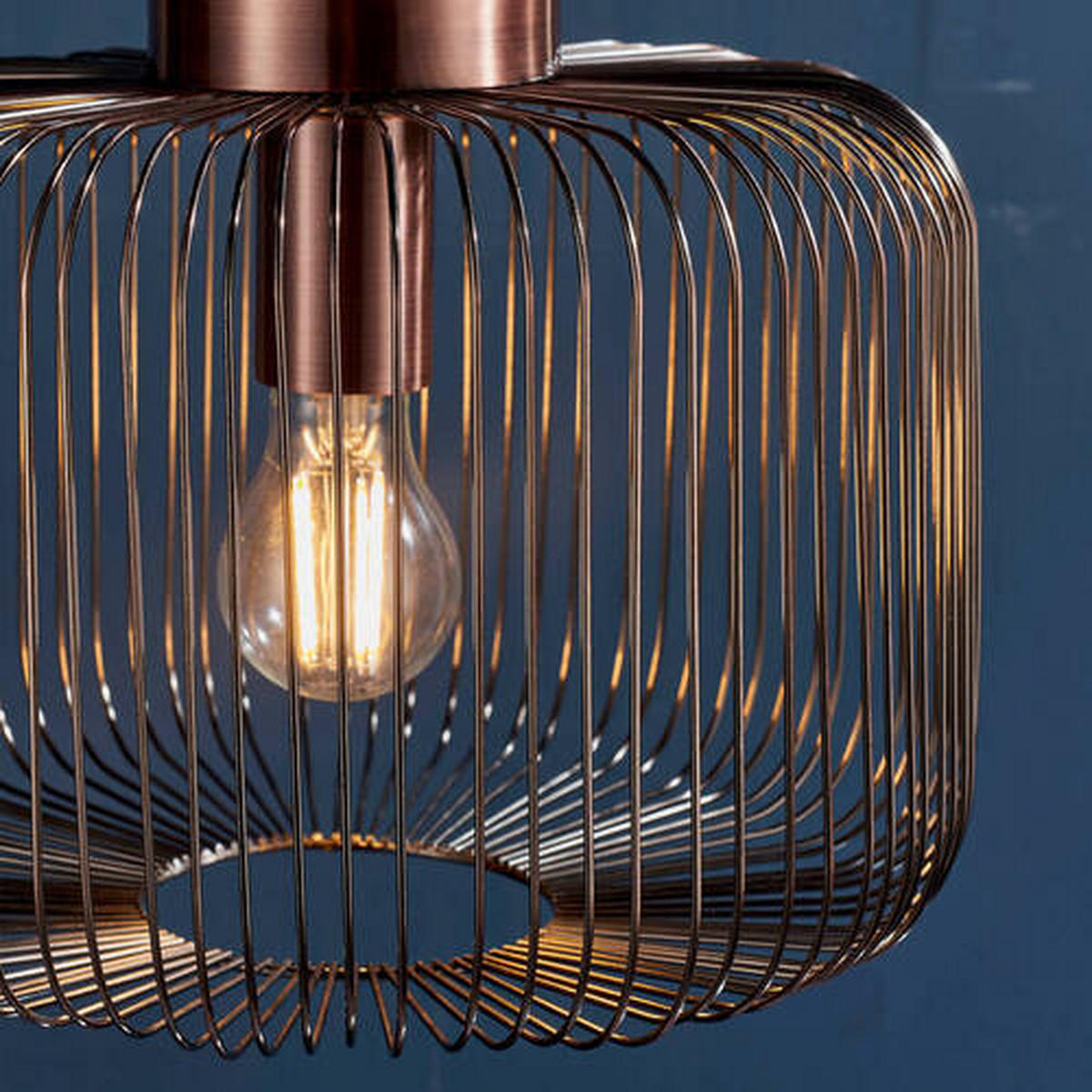 HÄNGELEUCHTE 30/130 cm  - Kupferfarben, Design, Metall (30/130cm) - ENDON