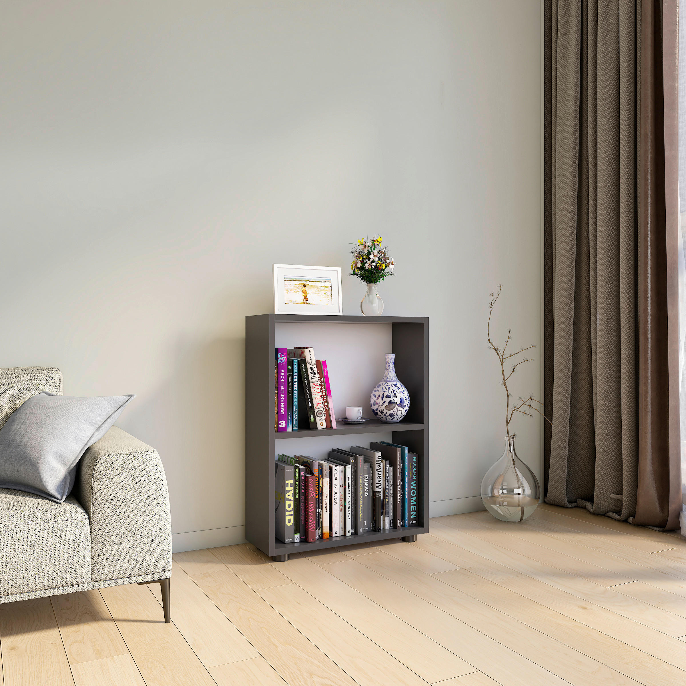 REGAL 55/72/20 cm Anthrazit - Anthrazit, Modern, Holzwerkstoff (55/72/20cm) - MID.YOU