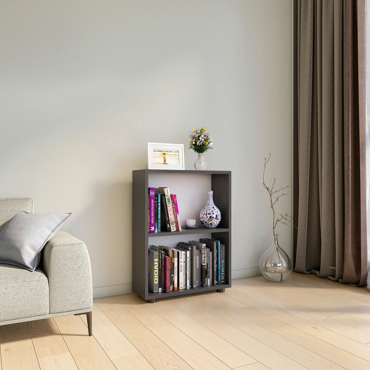REGAL  55/72/20 cm Anthrazit  - Anthrazit, Modern, Holzwerkstoff (55/72/20cm) - MID.YOU