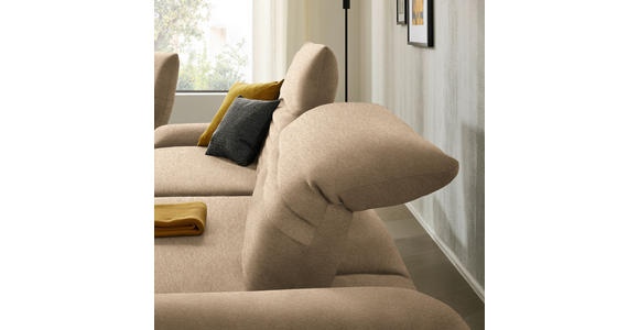 ECKSOFA  in Teddystoff Braun  280/170-195 cm  - Schwarz/Braun, Design, Textil/Metall (280/170-195cm) - Dieter Knoll