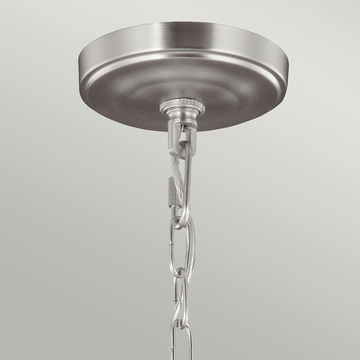 KRONLEUCHTER 66/70.2 cm    - Nickelfarben, Konventionell, Glas/Metall (66/70.2cm) - Elstead Lighting