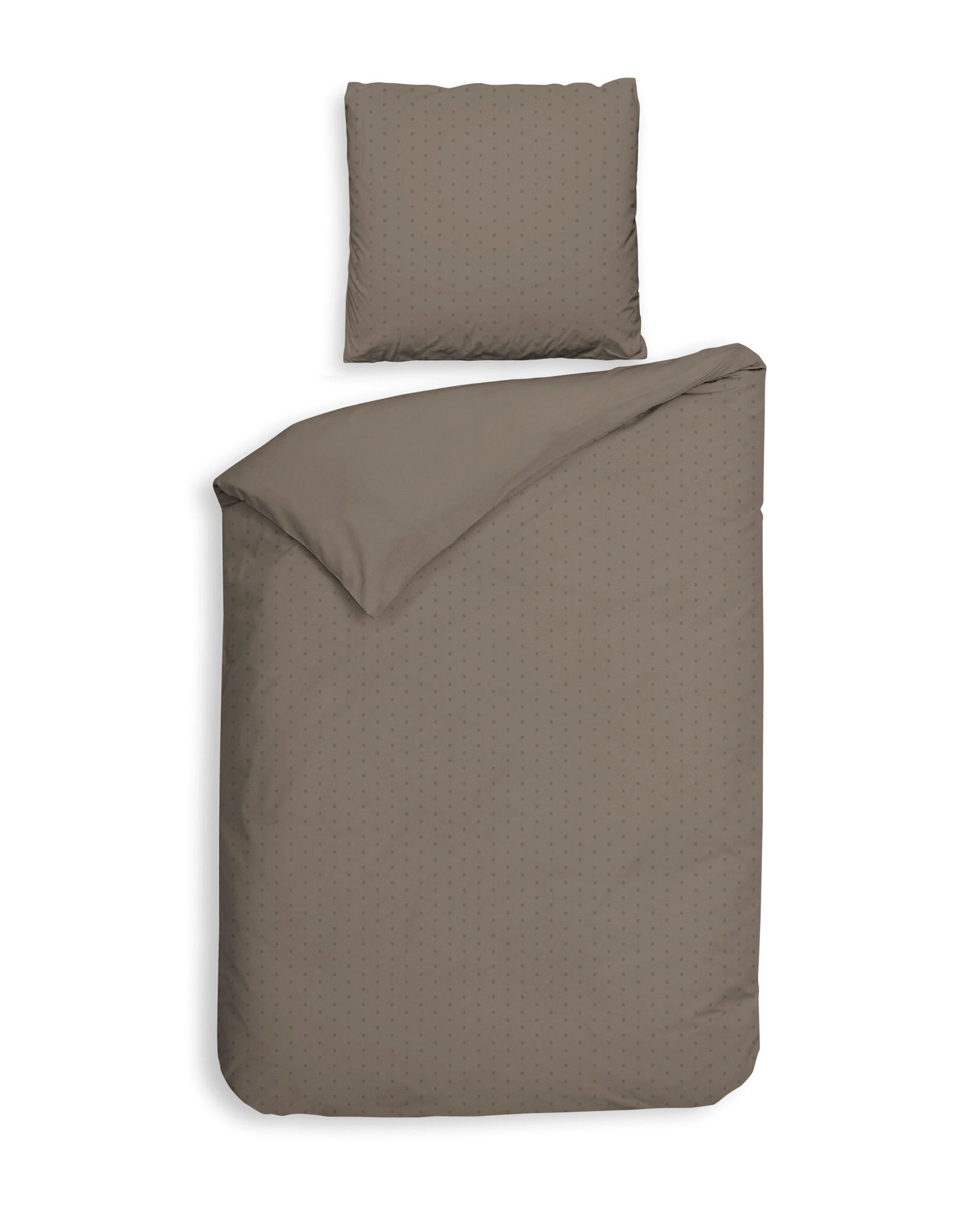 BETTWÄSCHE Punto Makosatin 155/220 cm  - Taupe, Basics, Textil (155/220cm)