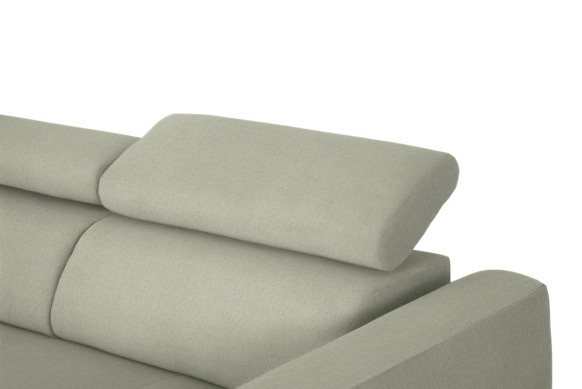 ECKSOFA in Chenille Creme  205/280 cm  - Creme/Schwarz, Design, Textil/Metall (205/280cm) - Xora
