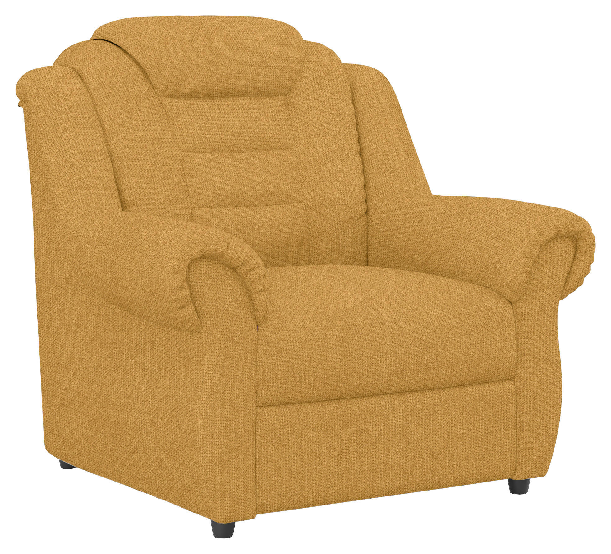 SESSEL in Chenille Gelb  - Gelb/Schwarz, KONVENTIONELL, Kunststoff/Textil (104/102/101cm) - Livetastic