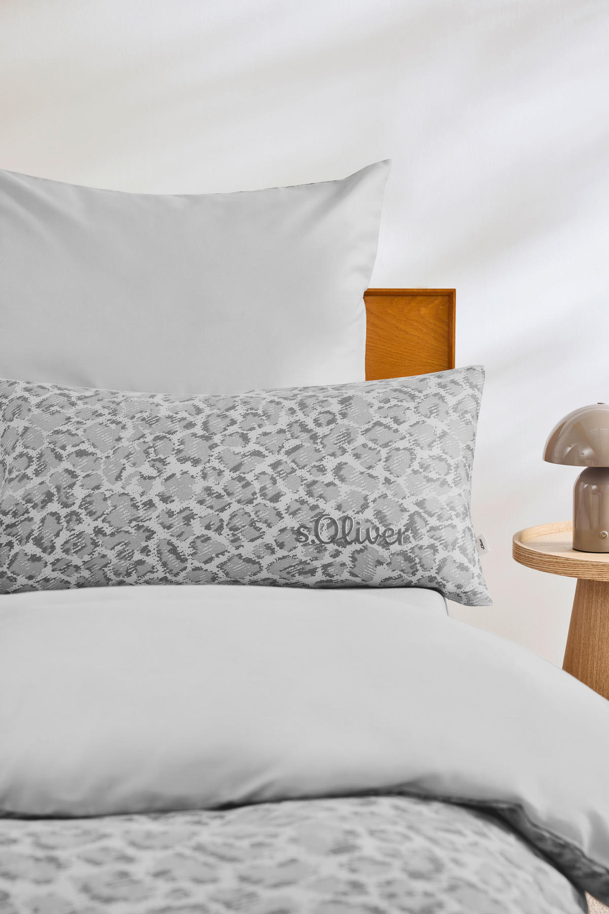 BETTWÄSCHE 2-teilig Makosatin 140/200 cm  - Grau, Basics, Textil (140/200cm) - S. Oliver