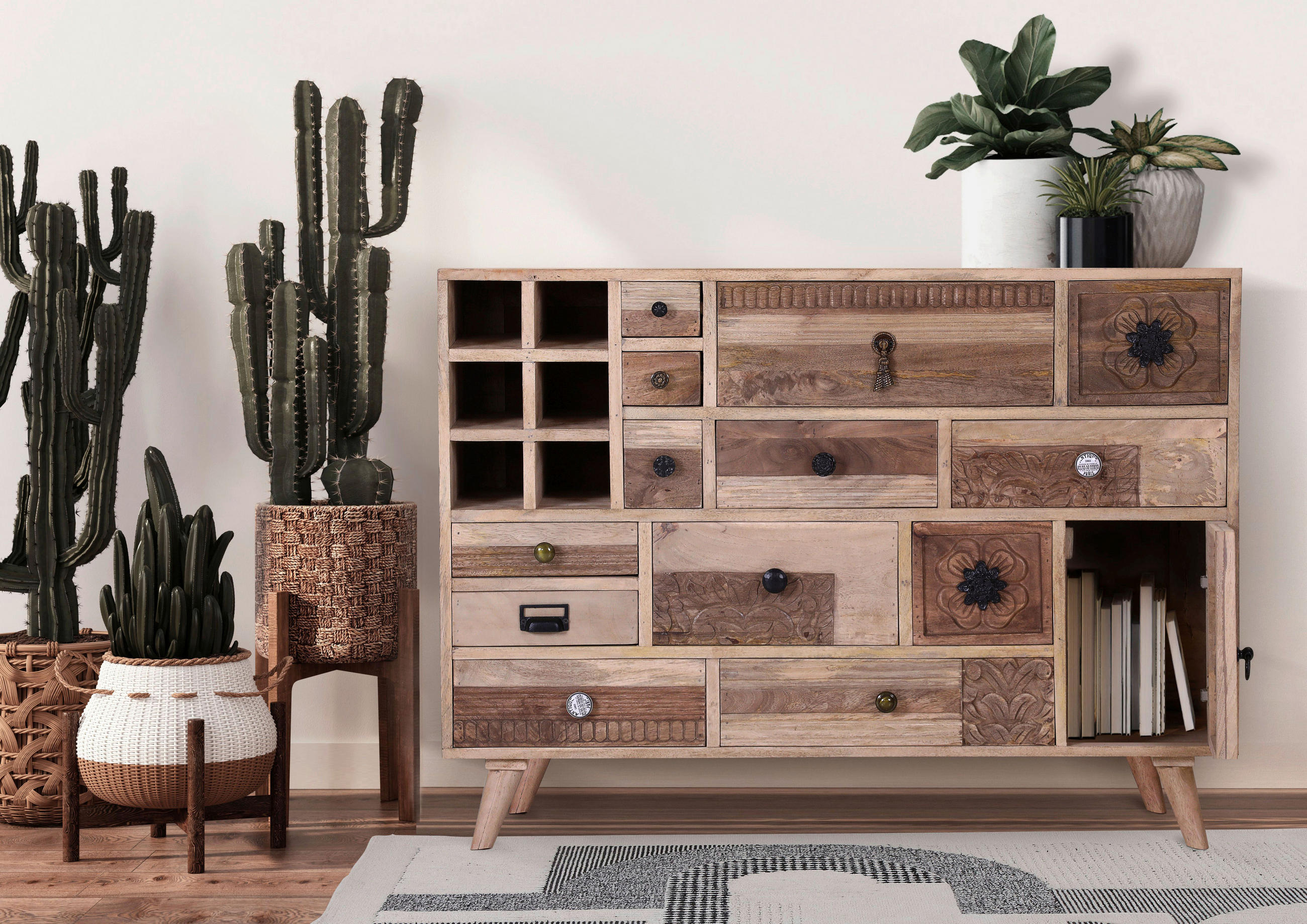 KOMMODE  in 115/85/37 cm  - Silberfarben/Messingfarben, Design, Holz/Metall (115/85/37cm) - Landscape