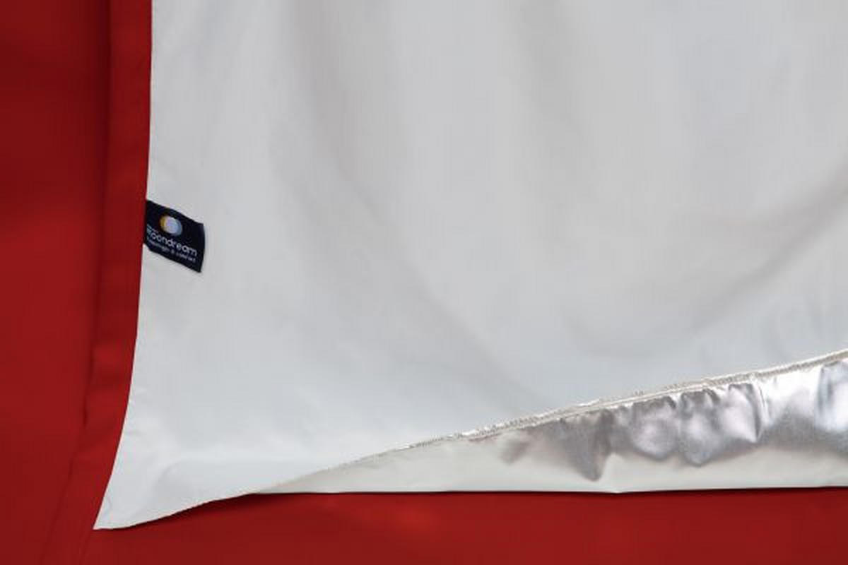 WÄRMESCHUTZVORHANG Verdunkelung 145/260 cm   - Rot, Design, Textil (145/260cm)