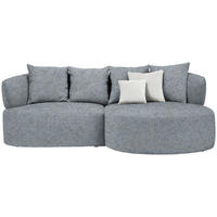 ECKSOFA  in Chenille Braun, Grau  235/166 cm  - Beige/Schwarz, MODERN, Kunststoff/Textil (235/166cm) - Hom`in