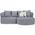 ECKSOFA in Chenille Braun, Grau  235/166 cm  - Beige/Schwarz, MODERN, Kunststoff/Textil (235/166cm) - Hom`in