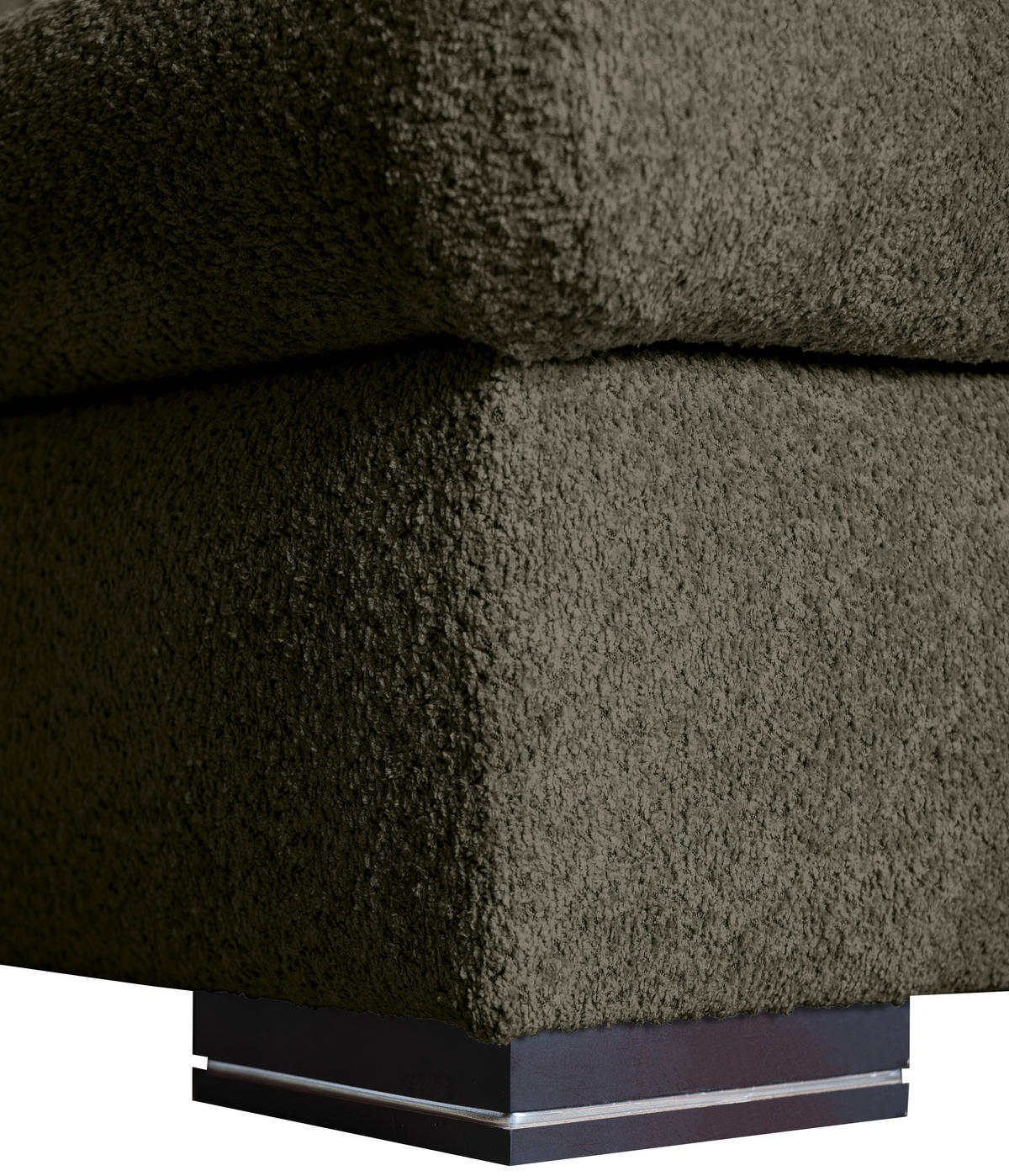 ECKSOFA Dunkelgrün Webstoff  - Dunkelgrün/Braun, KONVENTIONELL, Holz/Textil (170/235cm) - Carryhome