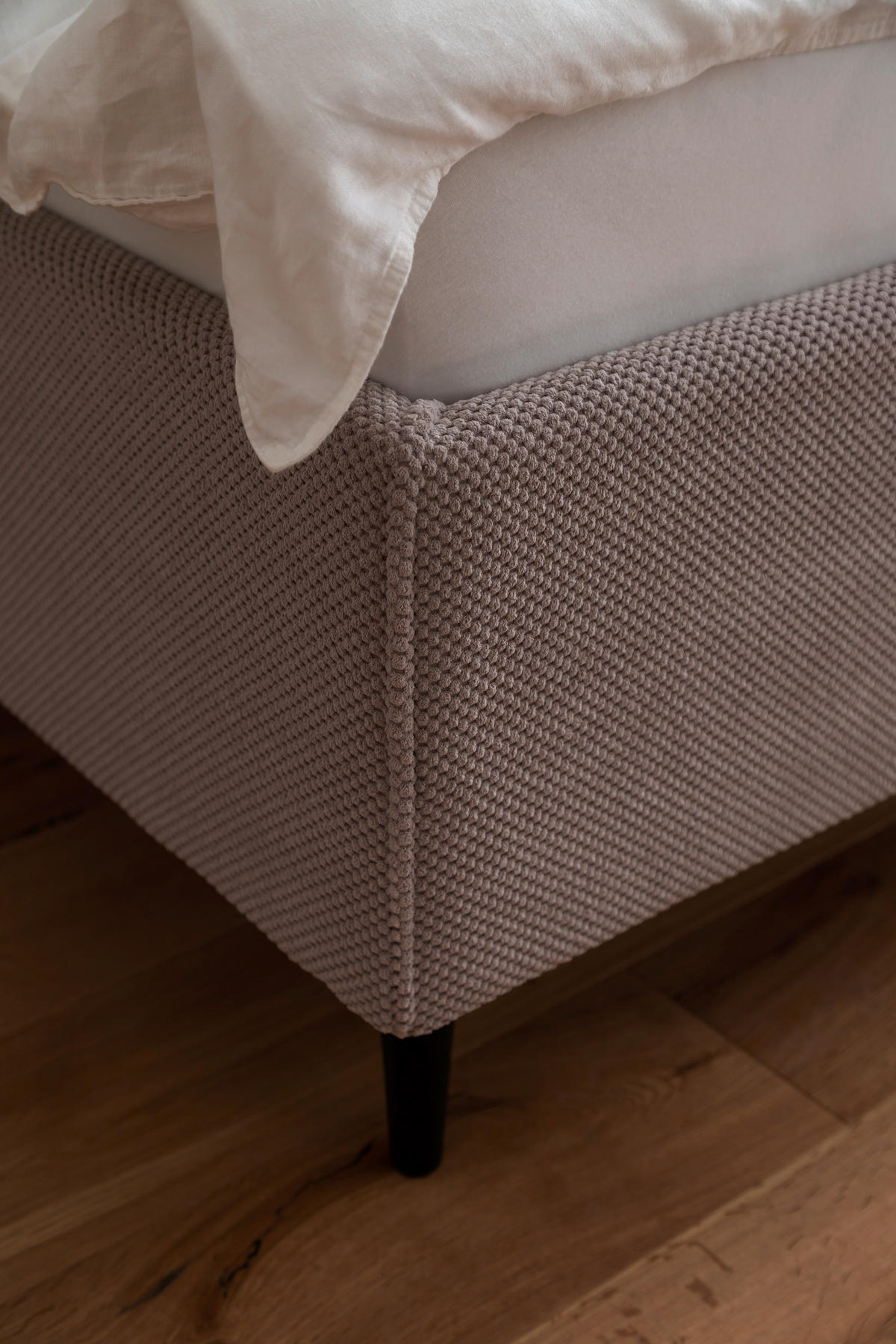 ČALÚNENÁ POSTEĽ, 180/200 cm, béžová - čierna/béžová, Modern, kov/kompozitné drevo (180/200cm) - MID.YOU
